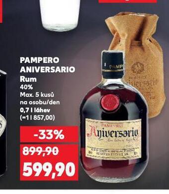 Kaufland Pampero aniversario rum nabídka