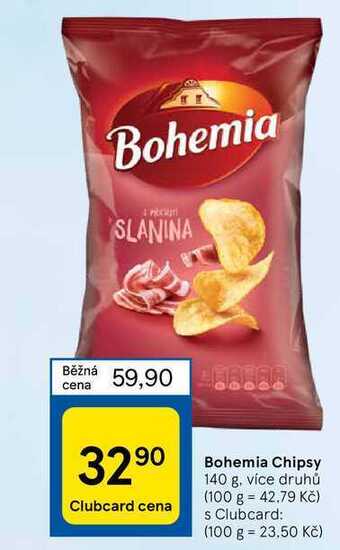 Tesco Bohemia chipsy 140 g nabídka