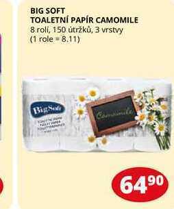 Flop Big soft toaletní papír camomile 8 rolí nabídka