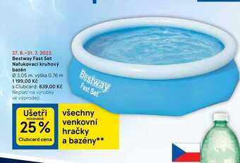 Tesco Bestway fast set nafukovací kruhový bazén nabídka