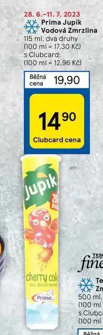 Prima jupík vodová zmrzlina 115 ml