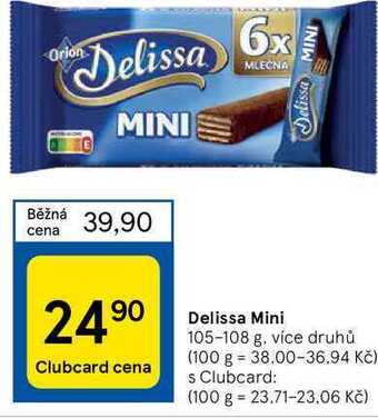 Tesco Delissa mini 105-108 g nabídka