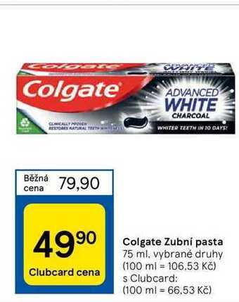 Tesco Colgate zubní pasta 75 ml nabídka