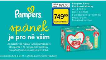 Tesco Pampers pants plenkové kalhotky vel. 4, 108 ks nabídka