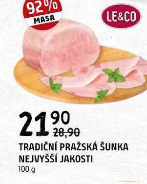 Terno Tradiční pražská šunka nejvyšší jakosti 100 g nabídka