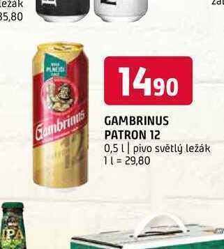 Terno Gambrinus patron 12 0,5 l nabídka