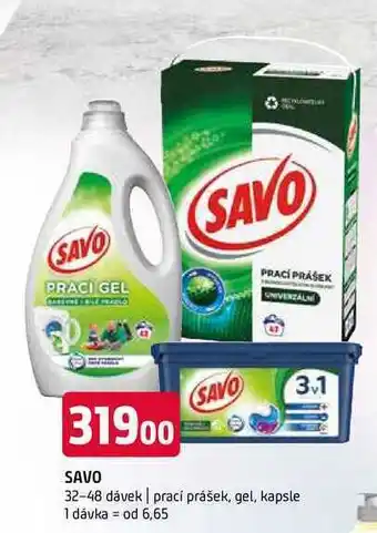 Terno Savo 32-48 dávek prací prášek, gel, kapsle nabídka