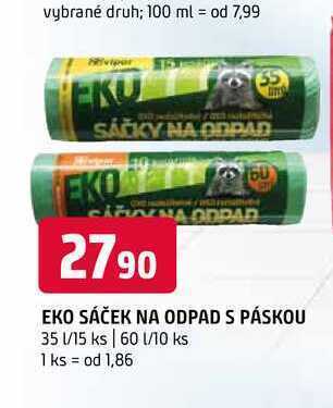 Terno Eko sáček na odpad s páskou 35 1/15 ks | 60 1/10 ks nabídka