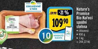 Albert Nature's promise bio kuřecí spodní stehna 450 g nabídka