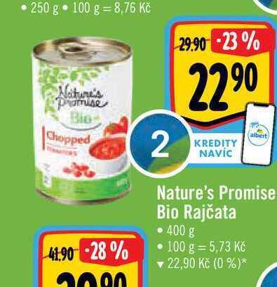 Albert Nature's promise bio rajčata • 400 g nabídka