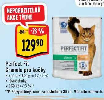 Albert Perfect fit granule pro kočky 750 g nabídka