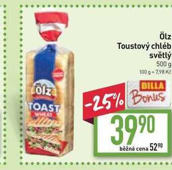 Billa Ölz toustový chléb světlý 500 g nabídka