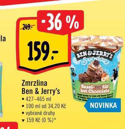 Albert Zmrzlina ben & jerry's • 427-465 ml nabídka