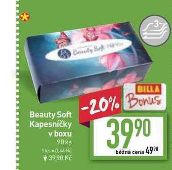 Billa Beauty soft kapesníčky v boxu 90 ks nabídka