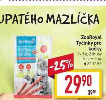 Billa Zooroyal tyčinky pro kočky 8x 5 g nabídka