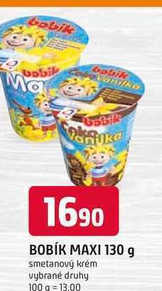 Trefa Bobík maxi smetanový krém 130g, vybrané druhy nabídka