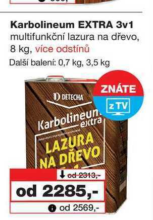 Barvy a laky drogerie Karbolineum extra 3v1 multifunkční lazura na dřevo, 8 kg nabídka