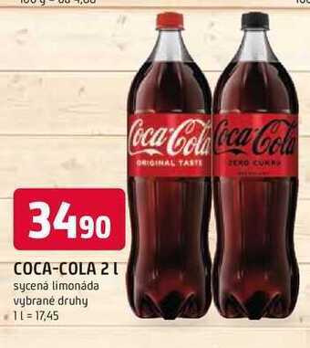 Trefa Coca-cola 2l vybrané druhy 2l nabídka