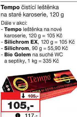 Barvy a laky drogerie Tempo čistící leštěnka na staré karoserie, 120 g nabídka