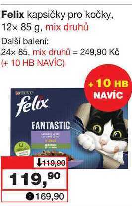 Barvy a laky drogerie Felix kapsičky pro kočky, 12x 85 g nabídka