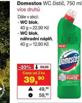 Barvy a laky drogerie Domestos wc čistič, 750 ml nabídka