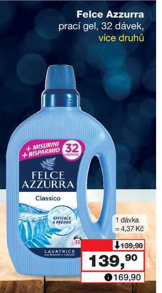 Barvy a laky drogerie Felce azzurra prací gel, 32 dávek nabídka