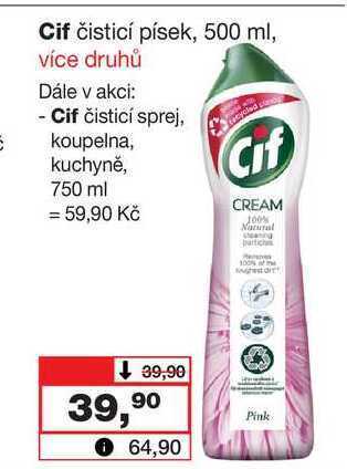 Barvy a laky drogerie Cif 500ml nabídka