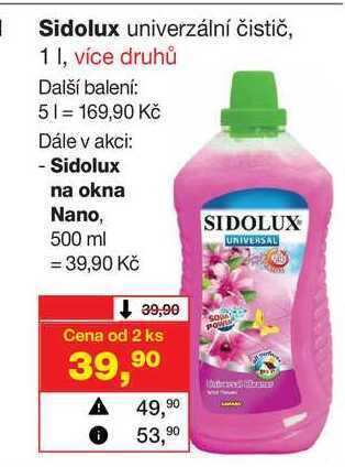 Barvy a laky drogerie Sidolux univerzální čistič, 1 l nabídka