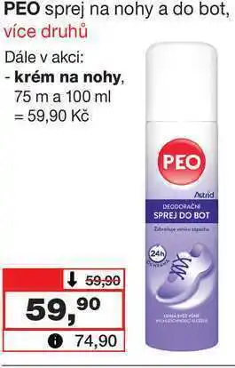 Barvy a laky drogerie Peo sprej na nohy a do bot, více druhů nabídka