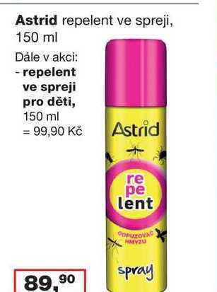 Ráj drogerie Astrid repelent ve spreji, 150 ml nabídka