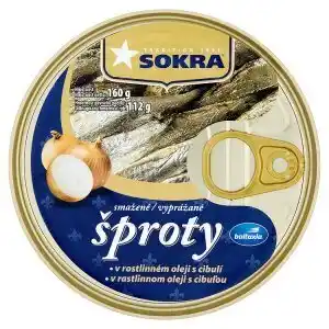 Tamda Foods Sokra smažené šproty v rostlinném oleji s cibulí 160g nabídka
