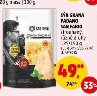 Penny Market Sýr grana padano san fabio, 125 g nabídka