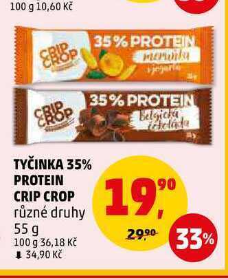 Penny Market Tyčinka 35% protein crip crop, 55 g nabídka