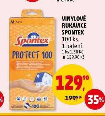 Penny Market Vinylové rukavice spontex, 100 ks nabídka