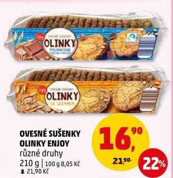 Penny Market Ovesné sušenky olinky enjoy, 210 g nabídka