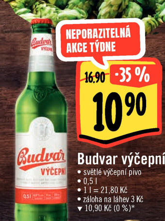 Albert Budvar výčepní nabídka