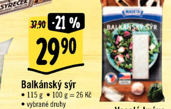 Albert Balkánský sýr nabídka