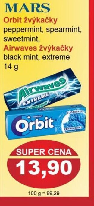 PLUS JIP MARS Orbit žvýkačky nabídka