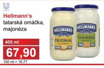 PLUS JIP Hellmann's tatarská omáčka, majonéza nabídka