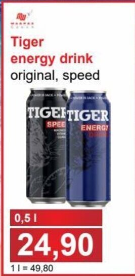 PLUS JIP Tiger energy drink original, speed nabídka