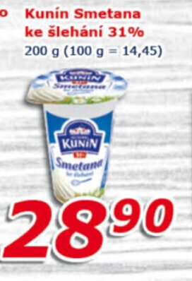ESO MARKET Kunín Smetana ke šlehání 31% nabídka
