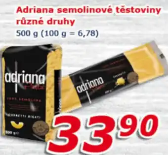 Adriana semolinové těstoviny různé druhy
