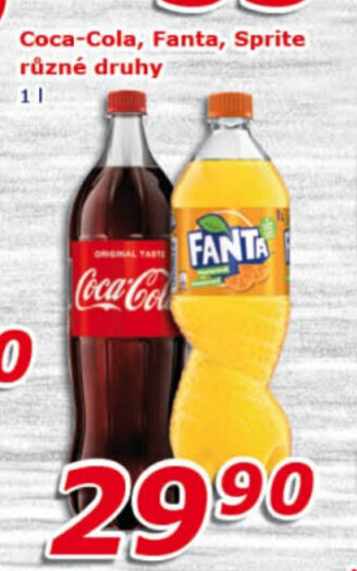 ESO MARKET Coca-Cola, Fanta, Sprite různé druhy nabídka