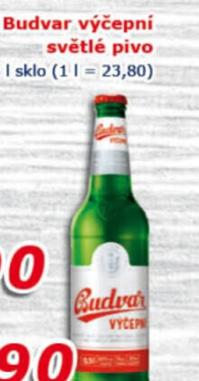 ESO MARKET Budvar výčepní světlé pivo nabídka