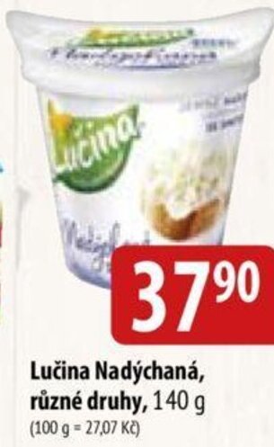 Bala Lučina Nadýchaná, různé druhy nabídka