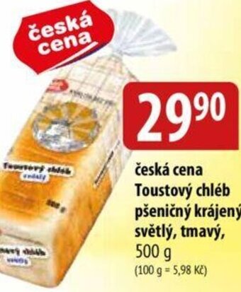 Bala česká cena Toustový chléb pšeničný krájený světlý, tmavý nabídka