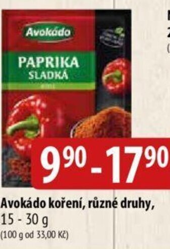 Bala Avokádo koření, různé druhy, 15-30 g nabídka
