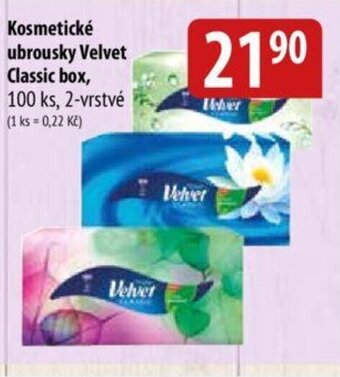 Bala Kosmetické ubrousky Velvet Classic box nabídka