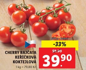 Lidl CHERRY RAJČATA KEŘÍČKOVÁ KOKTEJLOVÁ nabídka