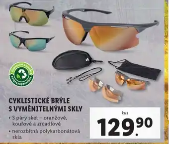Lidl CYKLISTICKÉ BRÝLE S VYMĚNITELNÝMI SKLY nabídka
